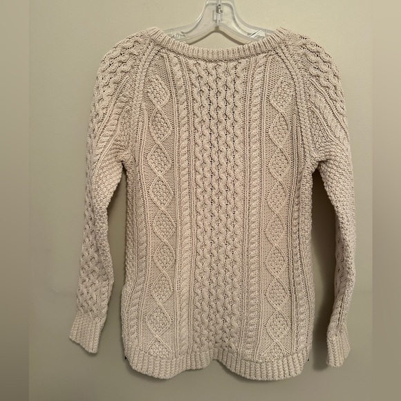 L.L. Bean Womens Fisherman Cable Knit Signature Sweater Side Zip Size XXS - Picture 2 of 6